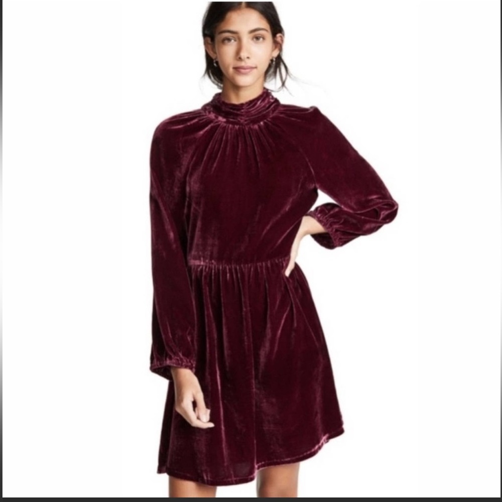 BNWT Rachel Pally small Bordeaux colour velvet dress. Regular price $225.00
